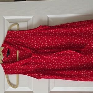 Banana Republic Red Floral Blouse
